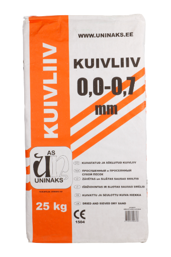Kuiv liiv Uninaks 0-0,7mm 25kg pilt